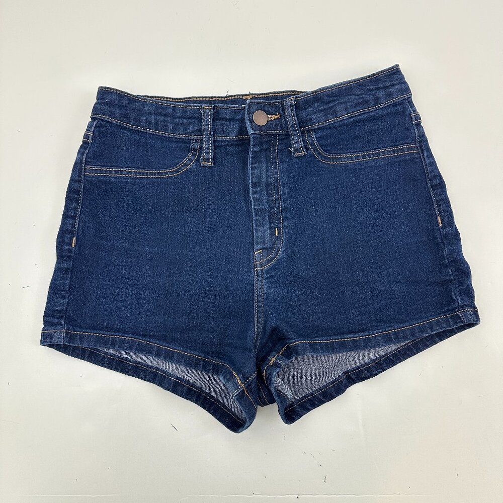 Wild Fable High Rise 2" Inseam Women's size 8 Dark Blue Denim Jean Shorts